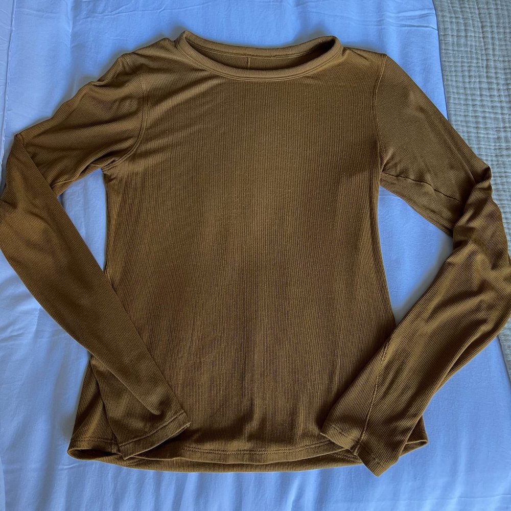 Lululemon Hold Tight Long Sleeve *Rib - Spiced Bronze